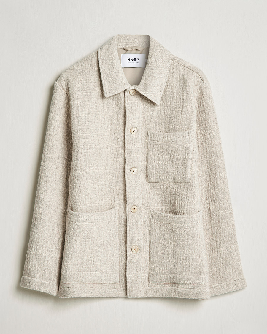 Herre | Skjorter | NN07 | Ibrahim Structured Overshirt Off White