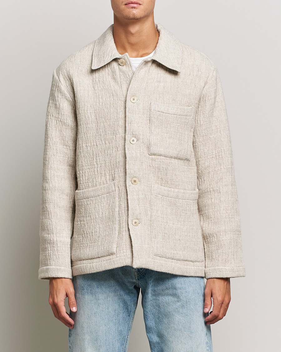 Herre | Skjorter | NN07 | Ibrahim Structured Overshirt Off White
