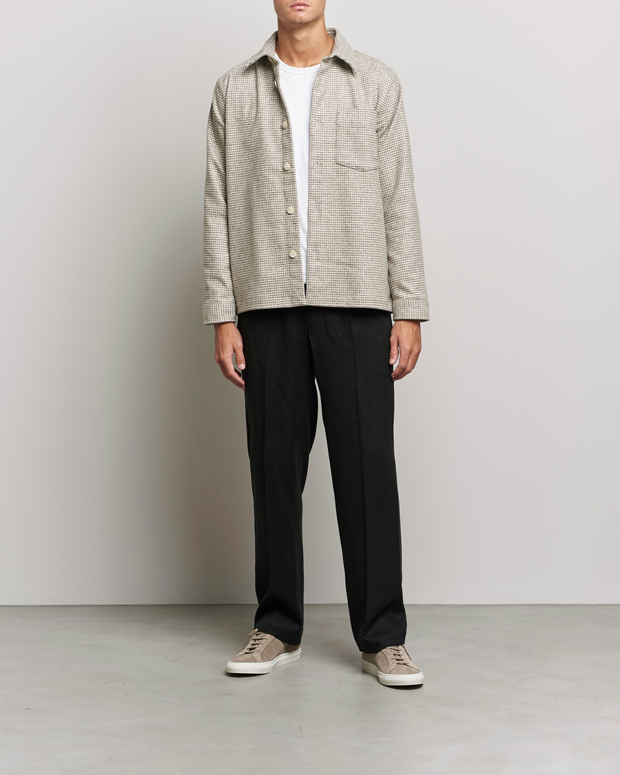 Herre | Skjorter | NN07 | Peter Houndstooth Overshirt Grey Check