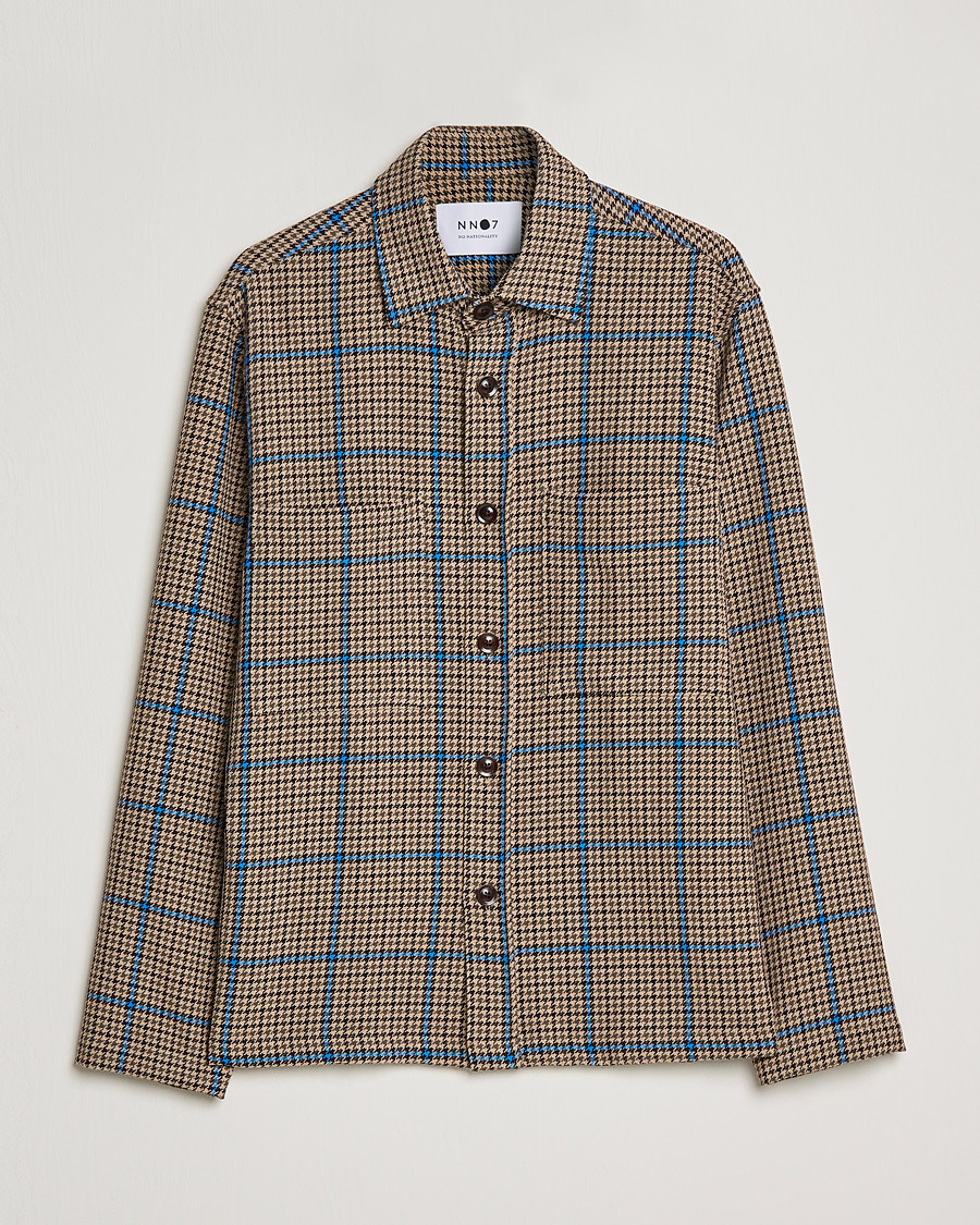 Herre | Skjorter | NN07 | Frode Checked Overshirt Brown/Cobolt Blue
