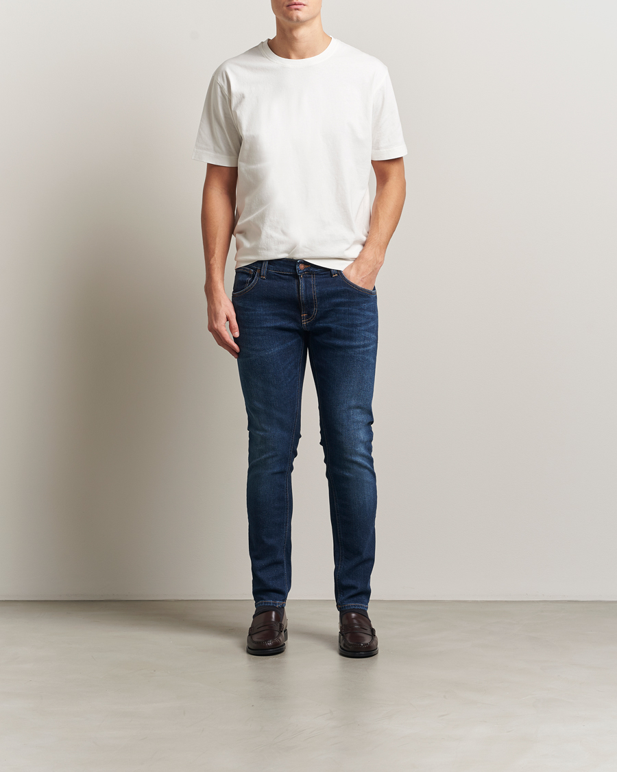 Herre | Jeans | Nudie Jeans | Tight Terry Jeans Dark Steel