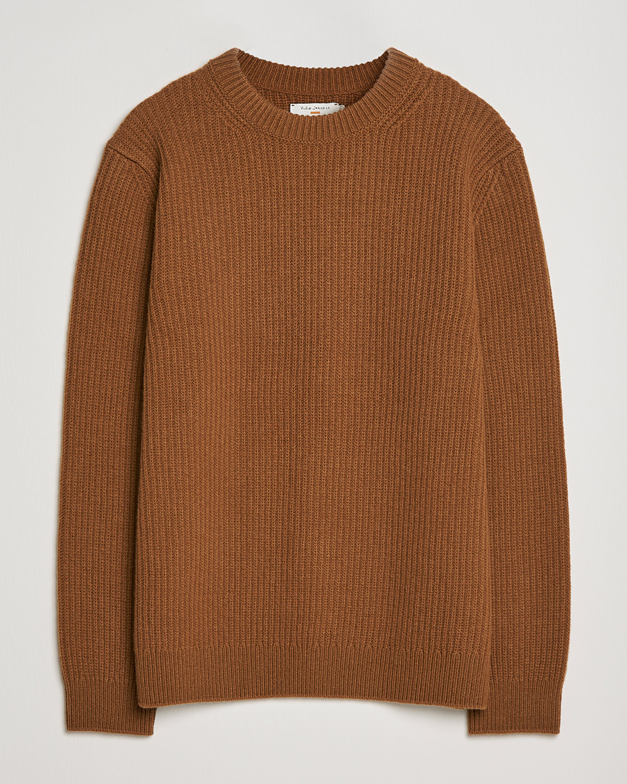 Herre | Trøjer | Nudie Jeans | August Wool Rib Knitted Sweater Oak