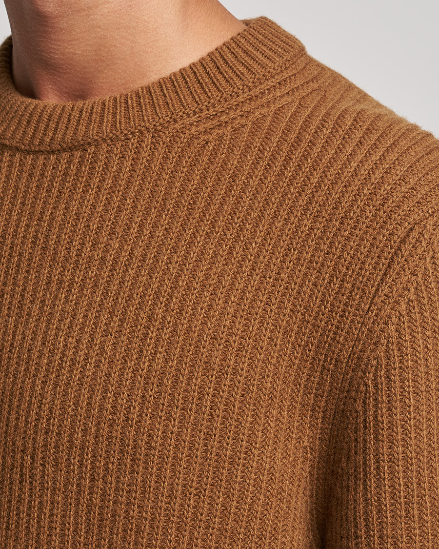 Herre | Trøjer | Nudie Jeans | August Wool Rib Knitted Sweater Oak