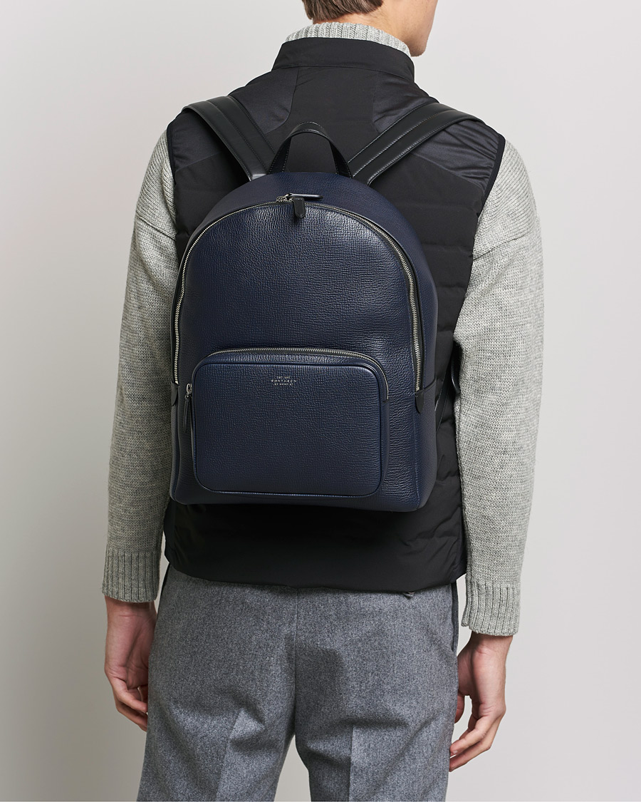 Herre | Smythson Ludlow Everyday Backpack Navy | Smythson | Ludlow Everyday Backpack Navy