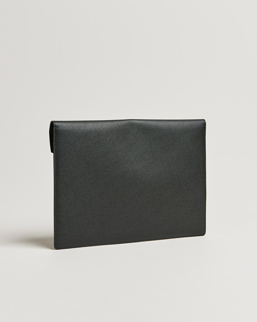 Herre | Smythson | Smythson | Panama Leather Large Envelope Portfolio Black