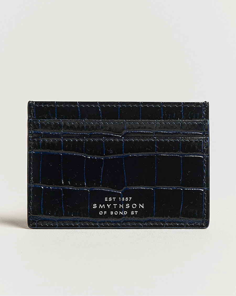Herre | Punge | Smythson | Mara Flat Cardholder Navy