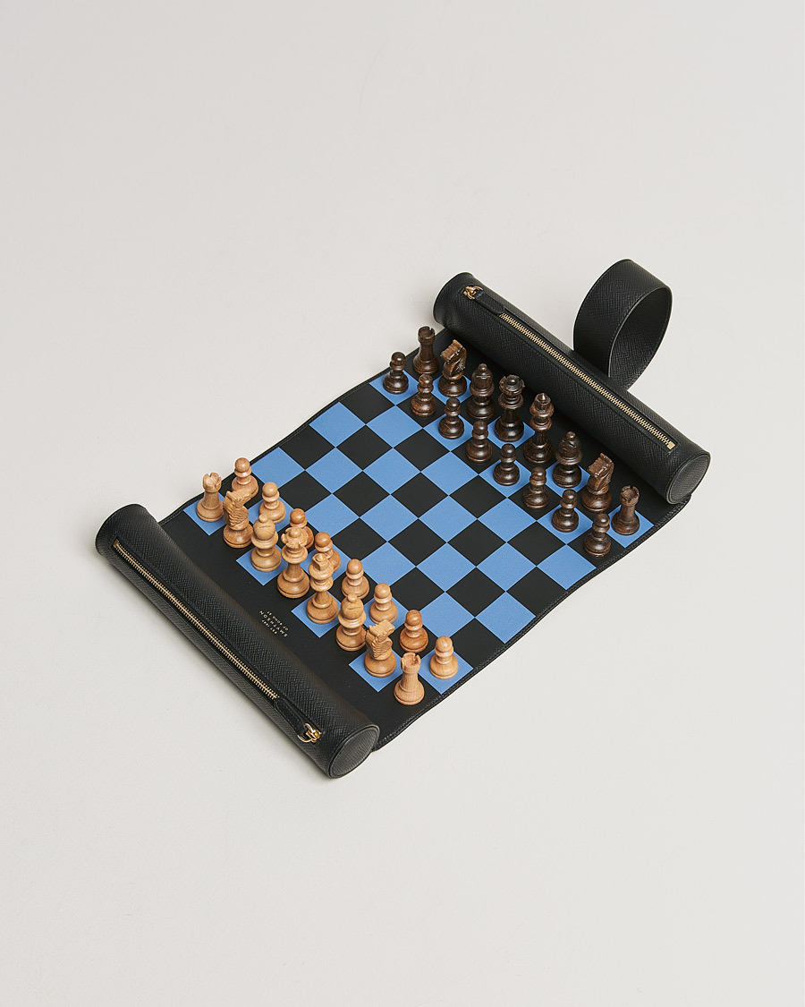 Herre | Best of British | Smythson | Panama Travel Chess Roll Black