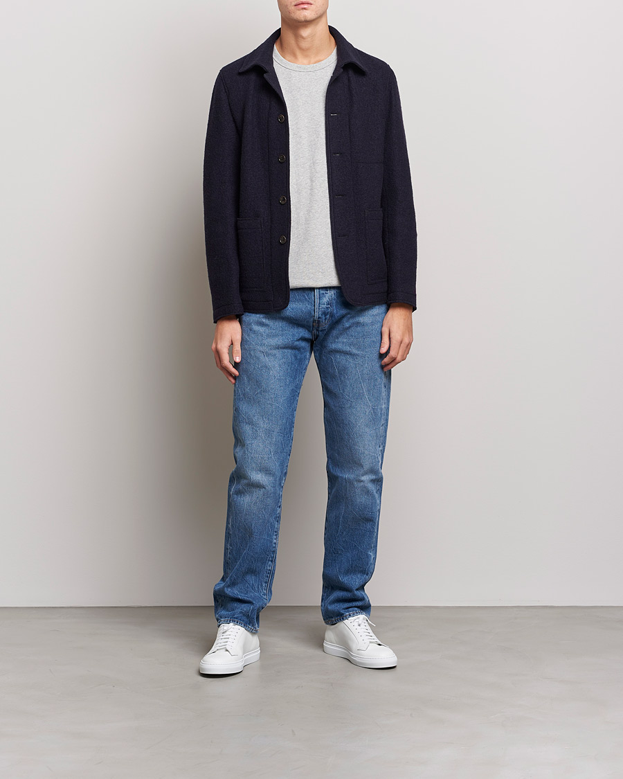 Herre | Blazere & jakker | Tiger of Sweden | Gio Knitted Wool Blazer Light Ink