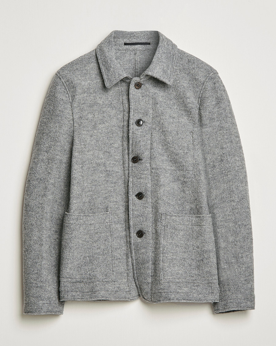 Herre | Blazere & jakker | Tiger of Sweden | Gio Knitted Wool Blazer Light Grey