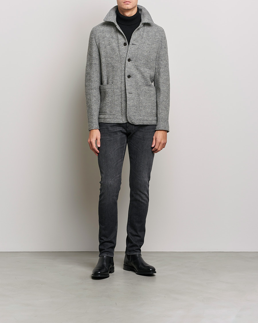 Herre | Blazere & jakker | Tiger of Sweden | Gio Knitted Wool Blazer Light Grey