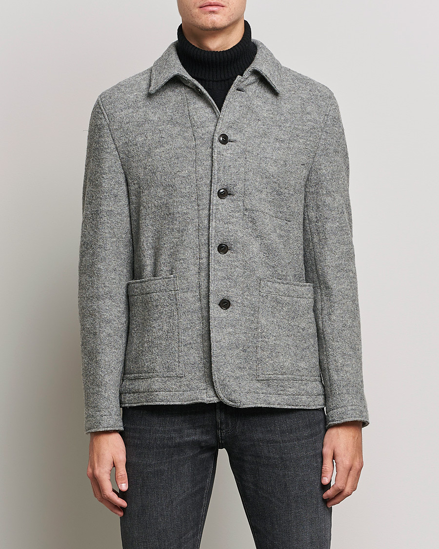 Herre | Blazere & jakker | Tiger of Sweden | Gio Knitted Wool Blazer Light Grey