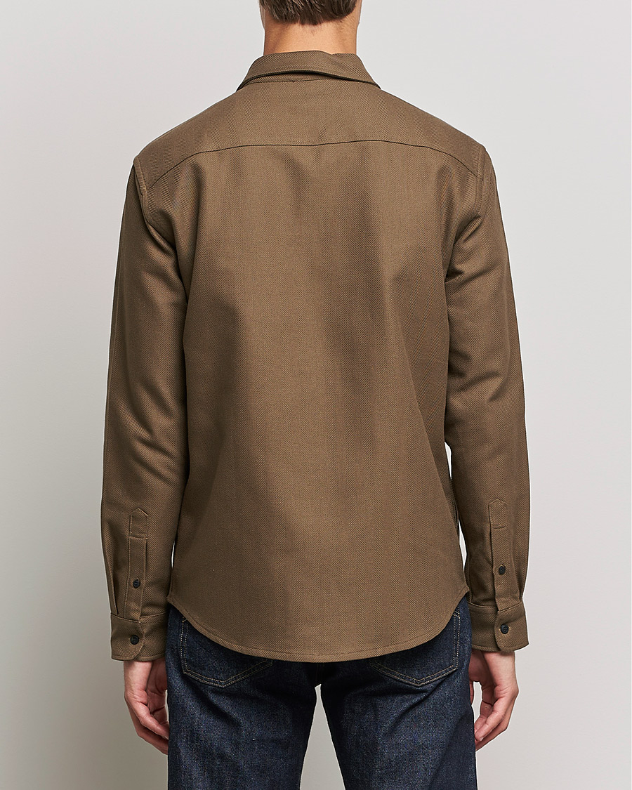 Herre | Skjorter | Tiger of Sweden | Noel P Herringbone Shirt Olive Extreme