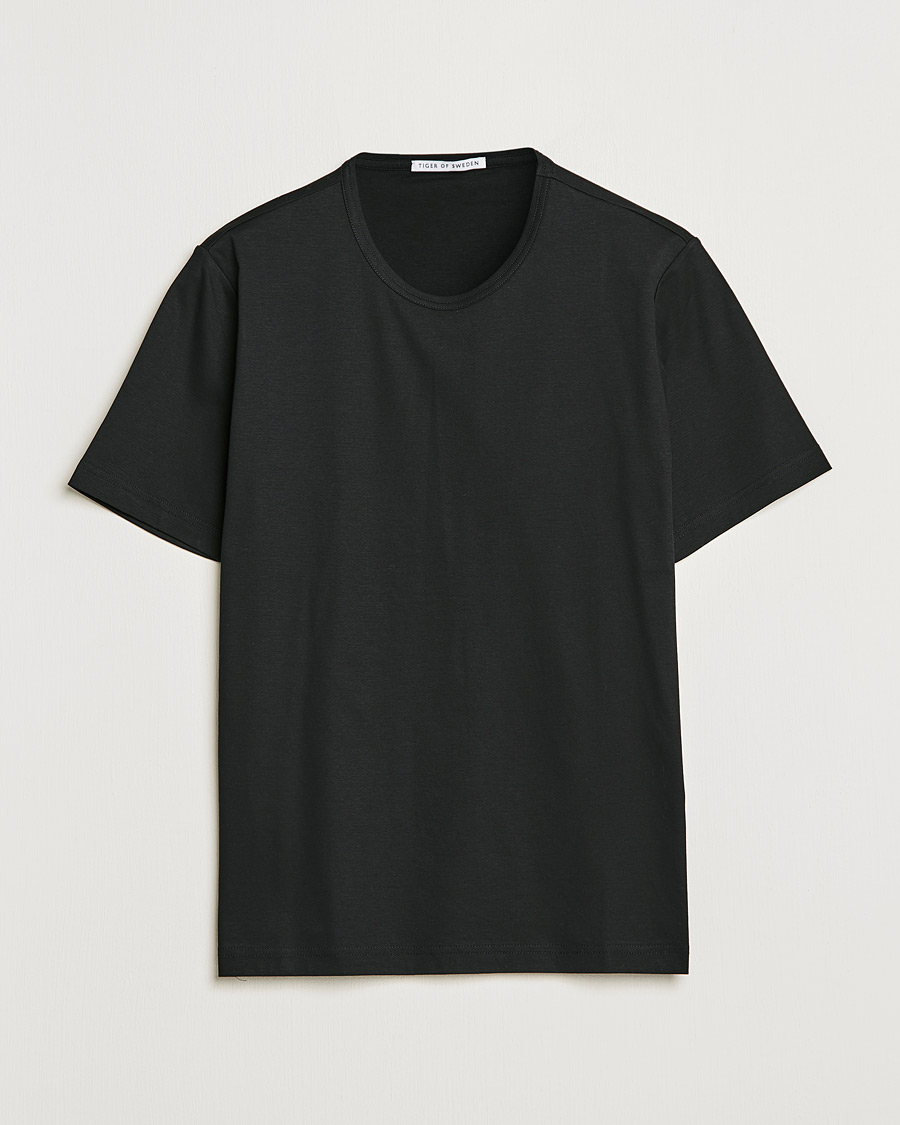 Herre | T-Shirts | Tiger of Sweden | Olaf Mercerized Cotton Tee Black