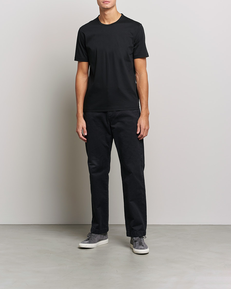 Herre | T-Shirts | Tiger of Sweden | Olaf Mercerized Cotton Tee Black