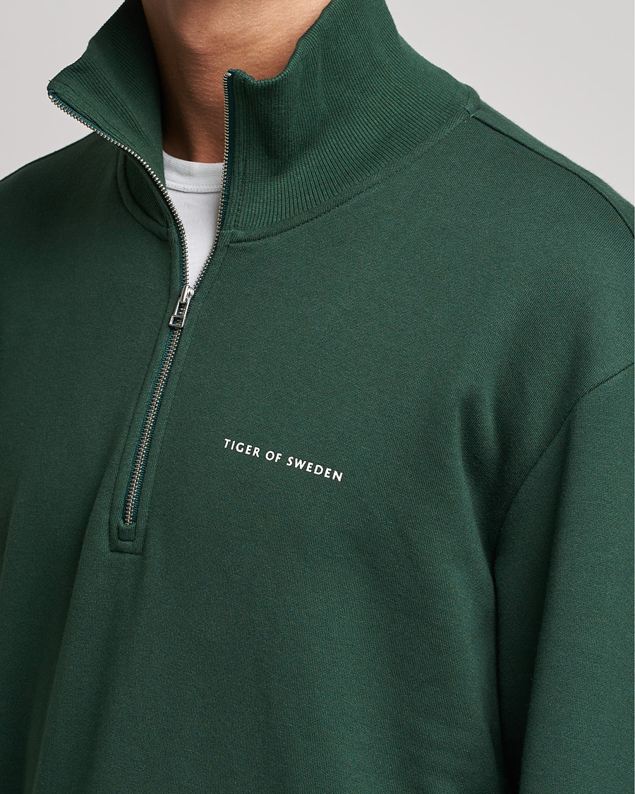 Herre | Trøjer | Tiger of Sweden | Marlon Half Zip Sweatshirt Ever Green