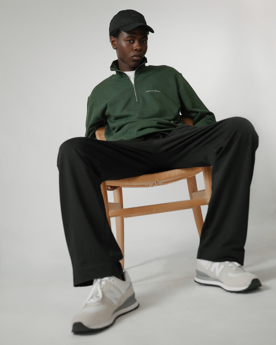 Herre | Trøjer | Tiger of Sweden | Marlon Half Zip Sweatshirt Ever Green