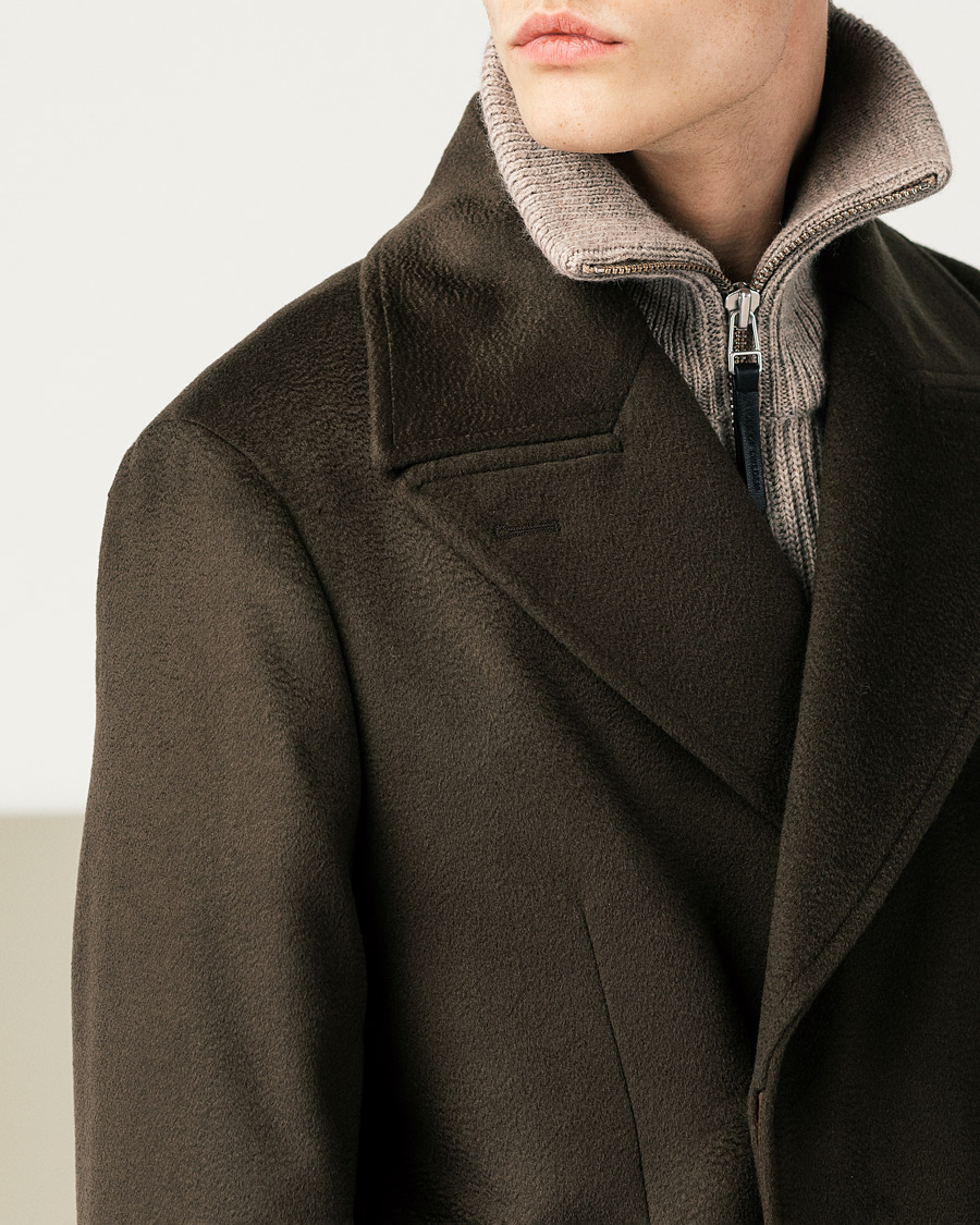 Herre | Trøjer | Tiger of Sweden | Nyman Wool Zip Cardigan Moon Stone