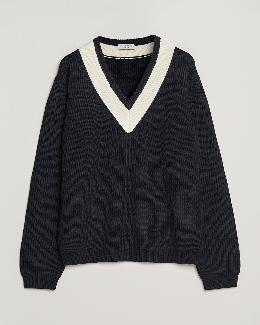 Herre | Trøjer | Tiger of Sweden | Puck Wool Sweater Light Ink