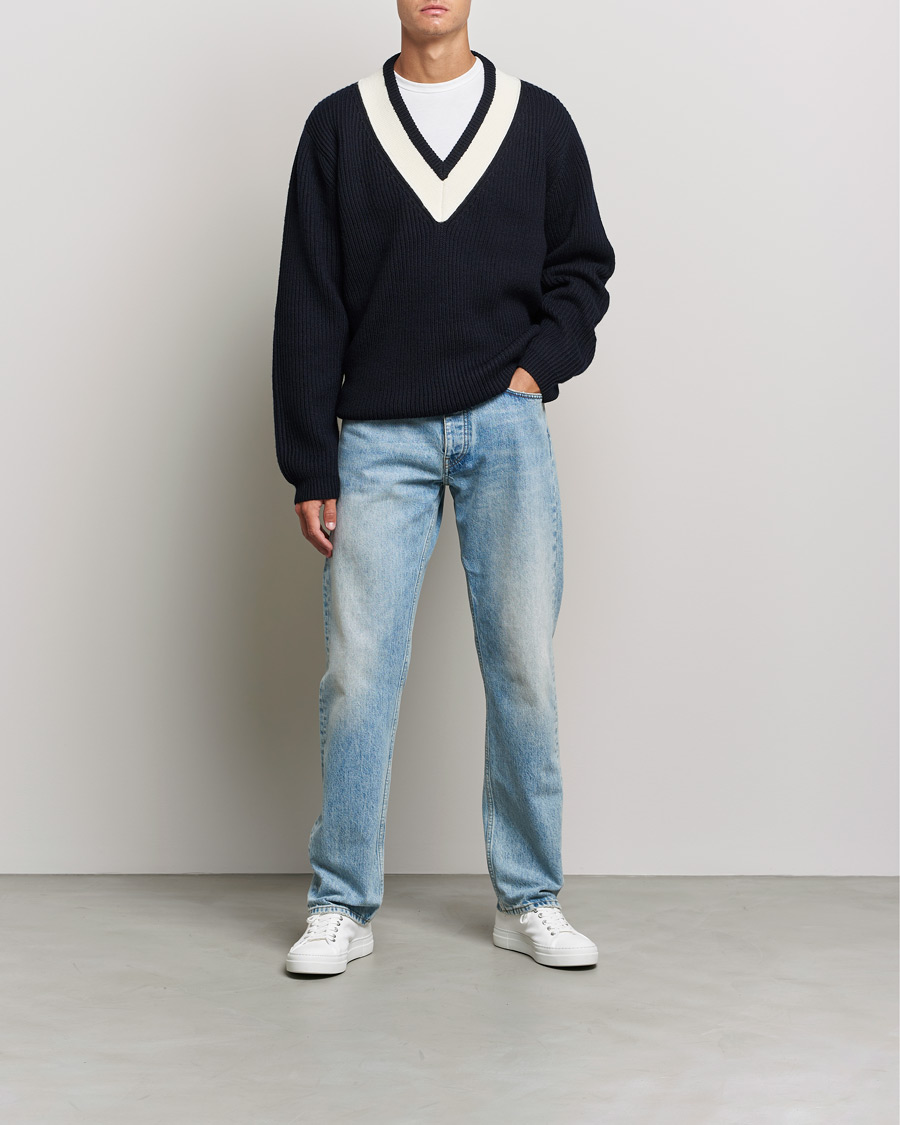 Herre | Trøjer | Tiger of Sweden | Puck Wool Sweater Light Ink