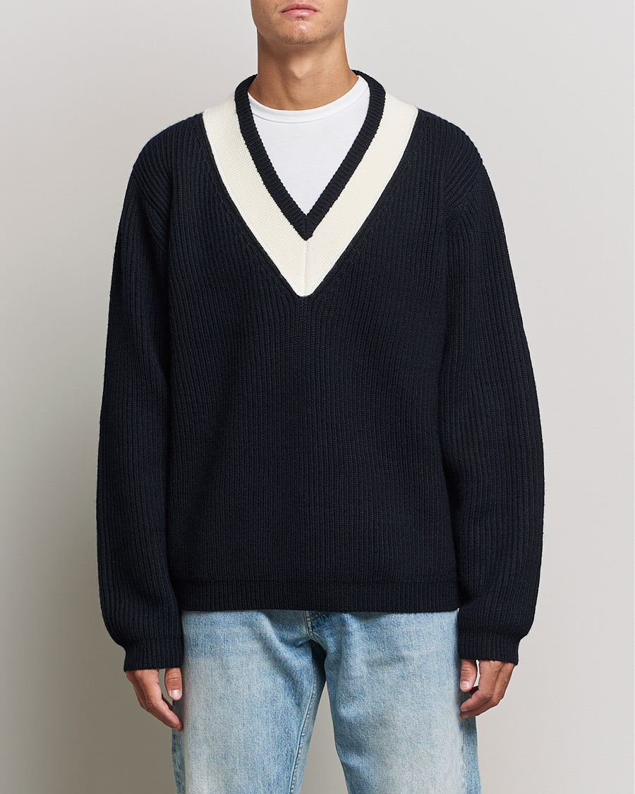 Herre | Trøjer | Tiger of Sweden | Puck Wool Sweater Light Ink