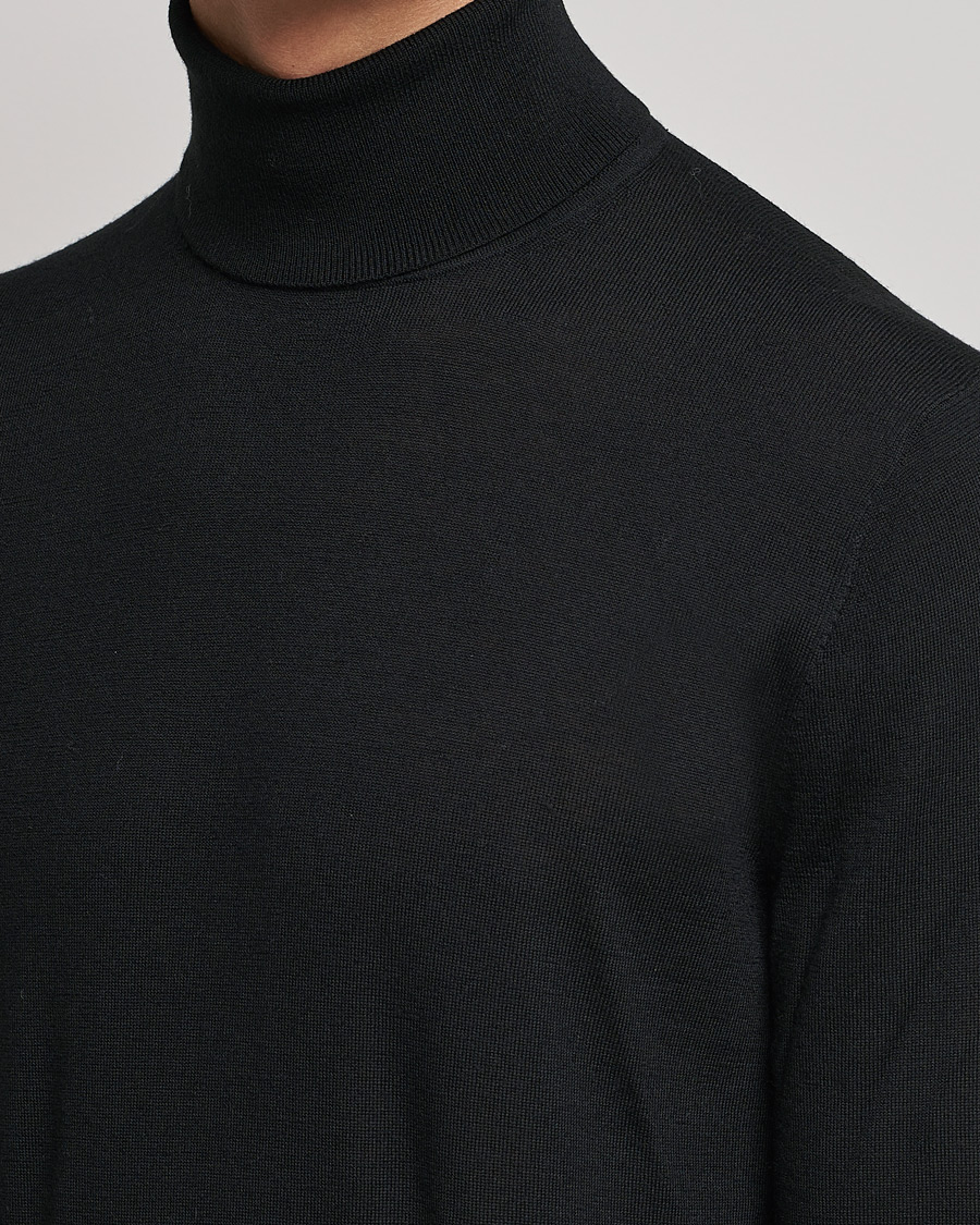 Herre | Trøjer | Tiger of Sweden | Neville Extra Fine Merino Polo Black