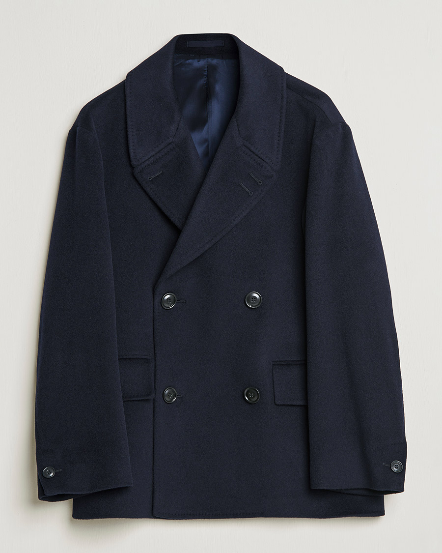 Herre | Jakker | Tiger of Sweden | Eerik Wool Peacoat Light Ink