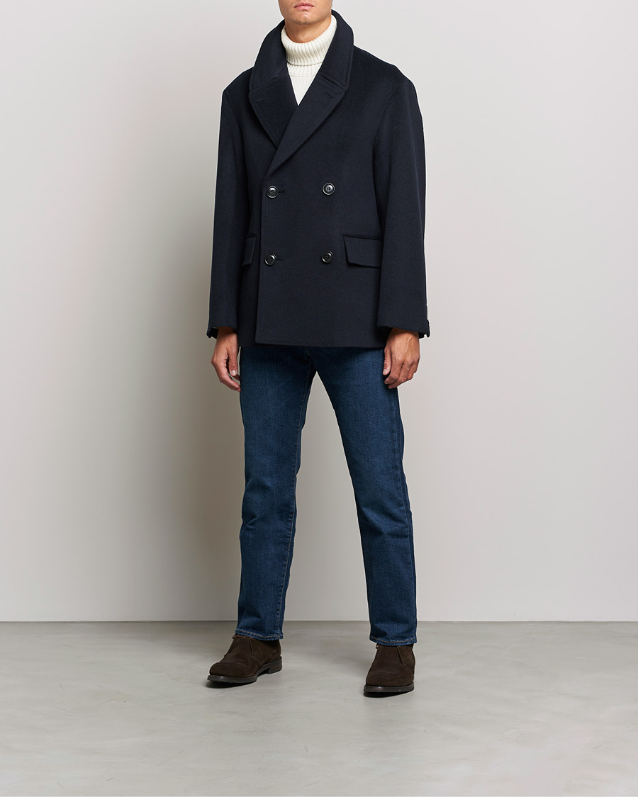 Herre | Jakker | Tiger of Sweden | Eerik Wool Peacoat Light Ink