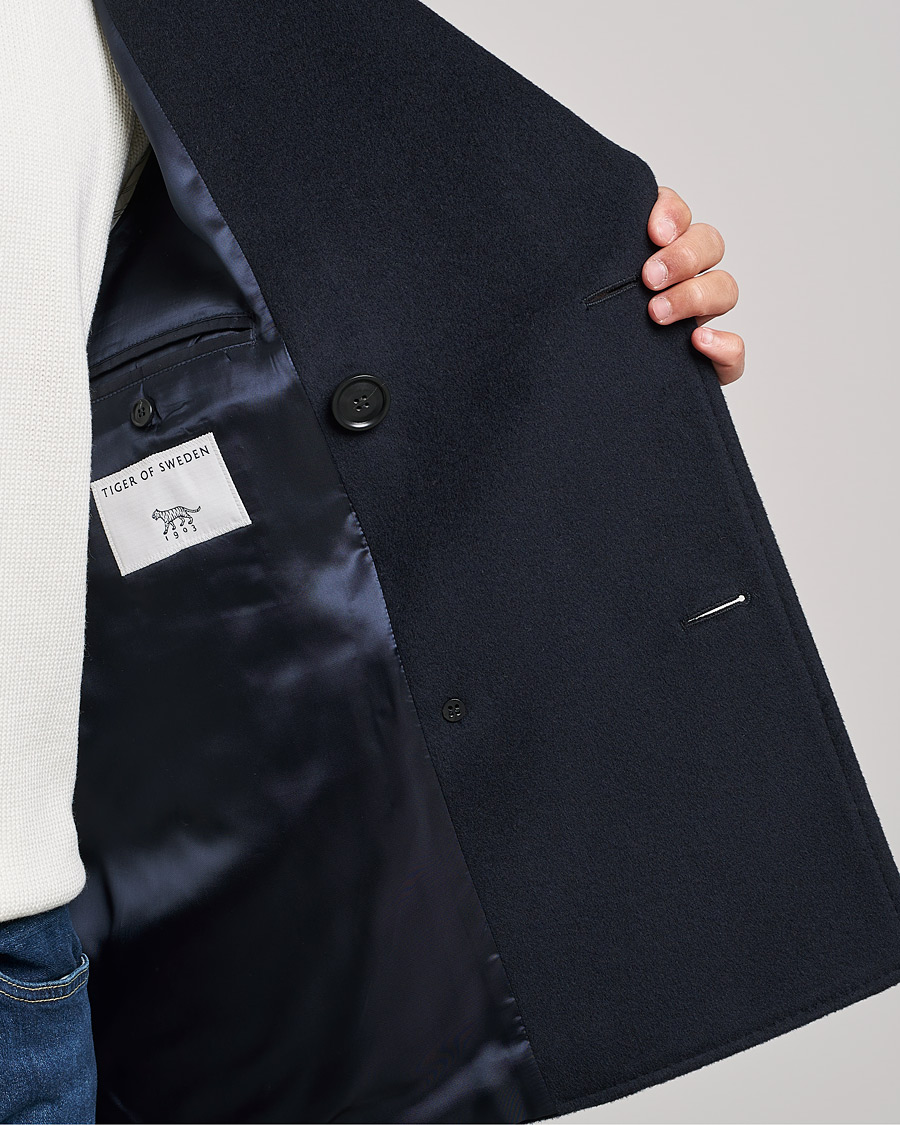 Herre | Jakker | Tiger of Sweden | Eerik Wool Peacoat Light Ink