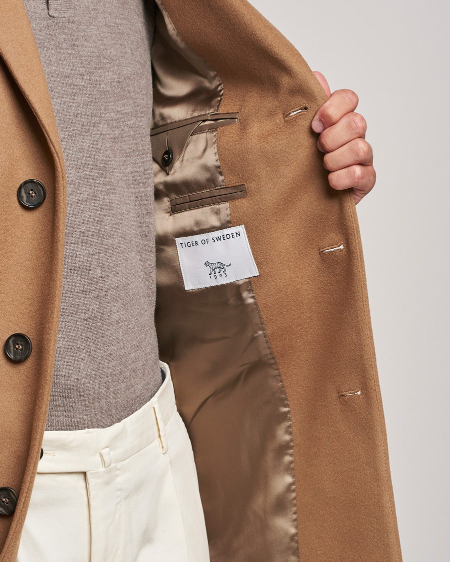 Herre | Jakker | Tiger of Sweden | Cempsey Wool Cashmere Coat Dark Honey