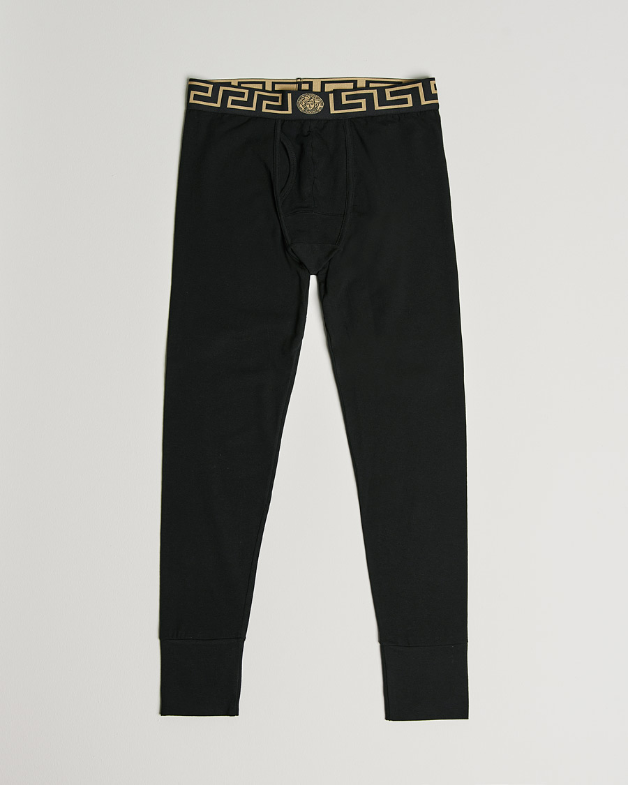 Herre | Undertøj | Versace | Greca Long Johns Black