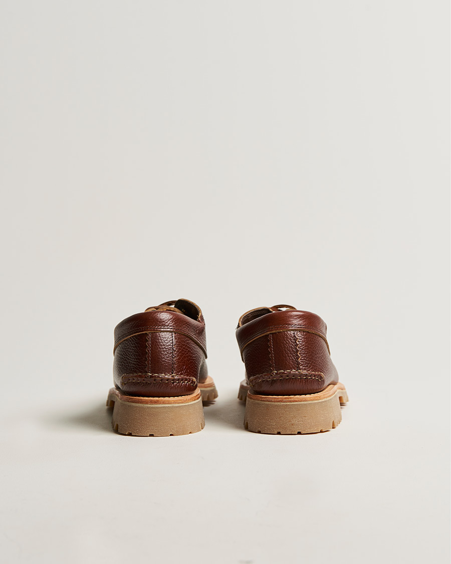 Herre | Yuketen Angler Moc Shoe Dark Brown Grain Calf | Yuketen | Angler Moc Shoe Dark Brown Grain Calf