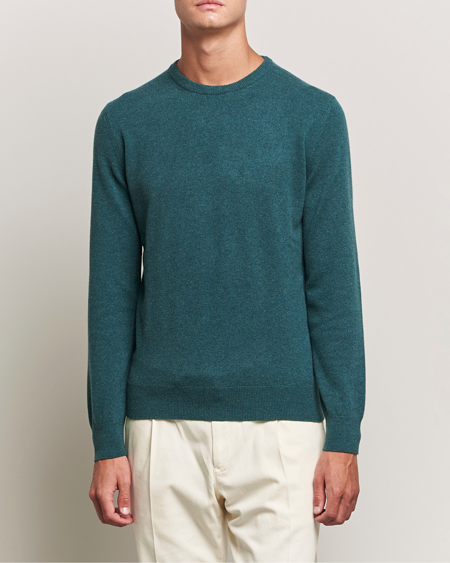 Herre | Trøjer | Zegna | Oasi Cashmere Crew Neck Teal