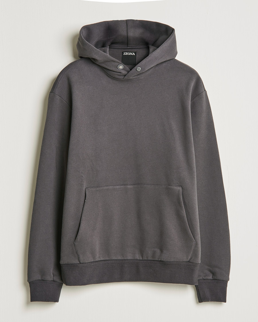 Herre | Trøjer | Zegna | Cotton/Cashmere Hoodie Heather Grey