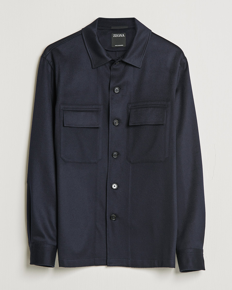 Herre | Skjorter | Zegna | Oasi Cashmere Overshirt Navy