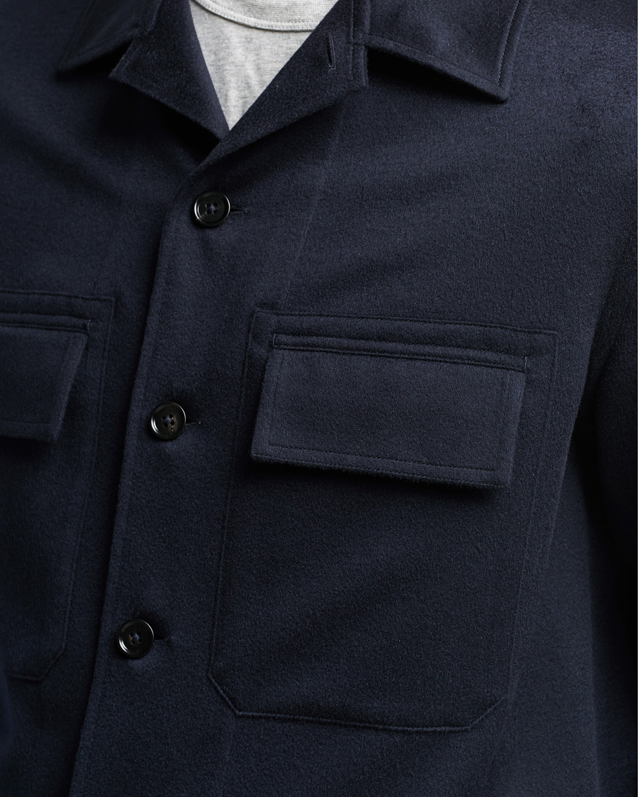 Herre | Skjorter | Zegna | Oasi Cashmere Overshirt Navy