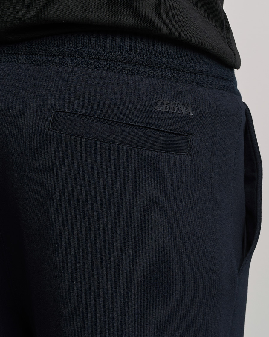 Herre | Bukser | Zegna | Cotton Stretch Joggers Navy