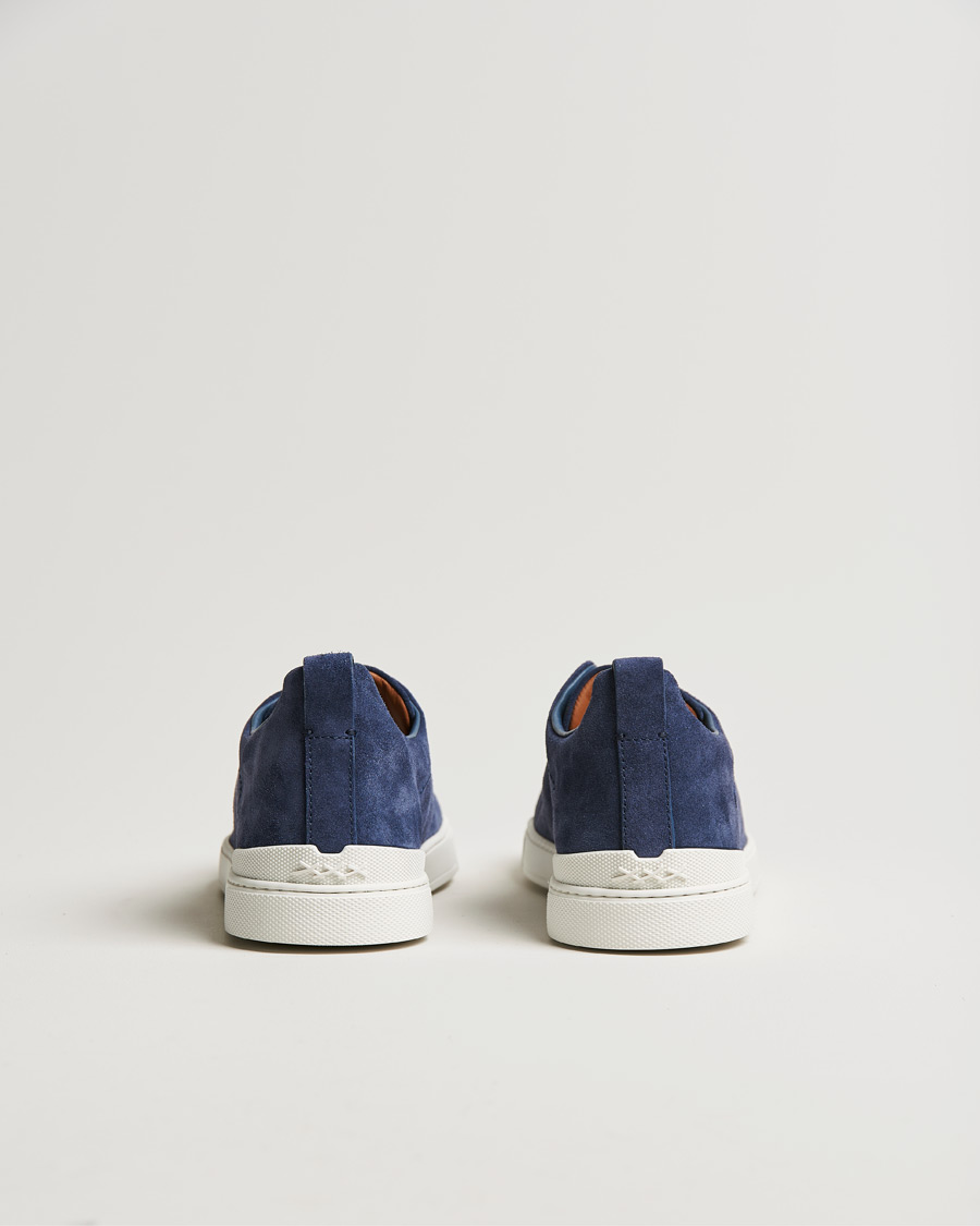 Herre | Zegna Triple Stitch Sneaker Blue Suede | Zegna | Triple Stitch Sneaker Blue Suede