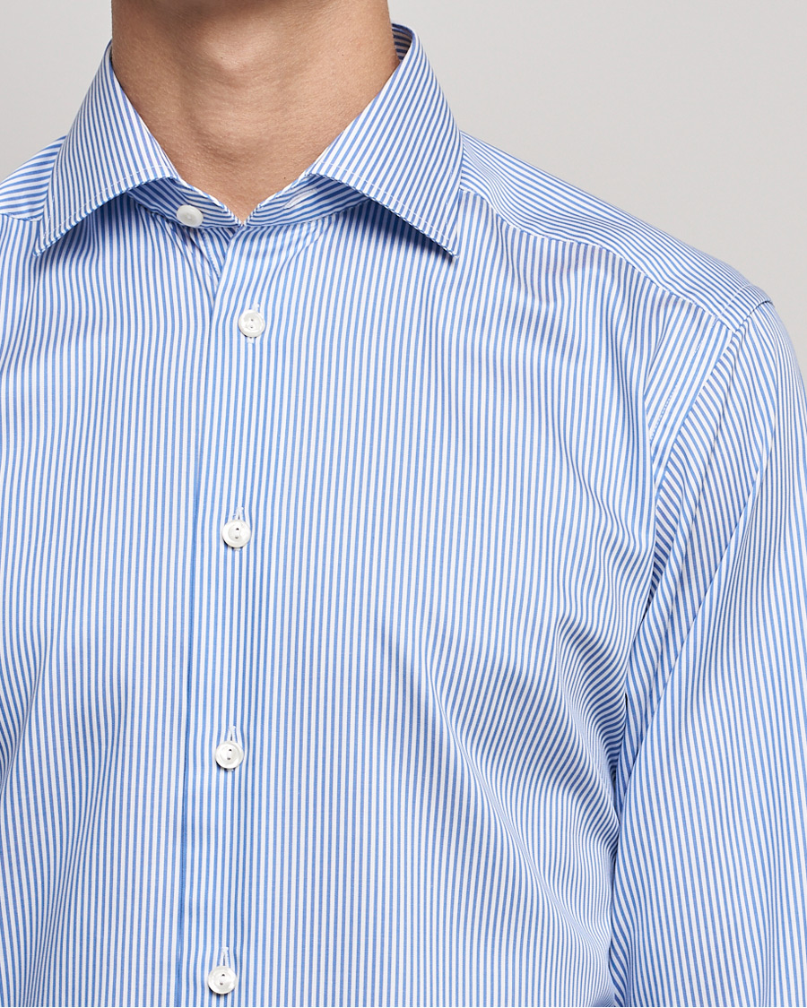 Herre | Skjorter | Eton | Bengal Stripe Fine Twill Shirt Royal Blue