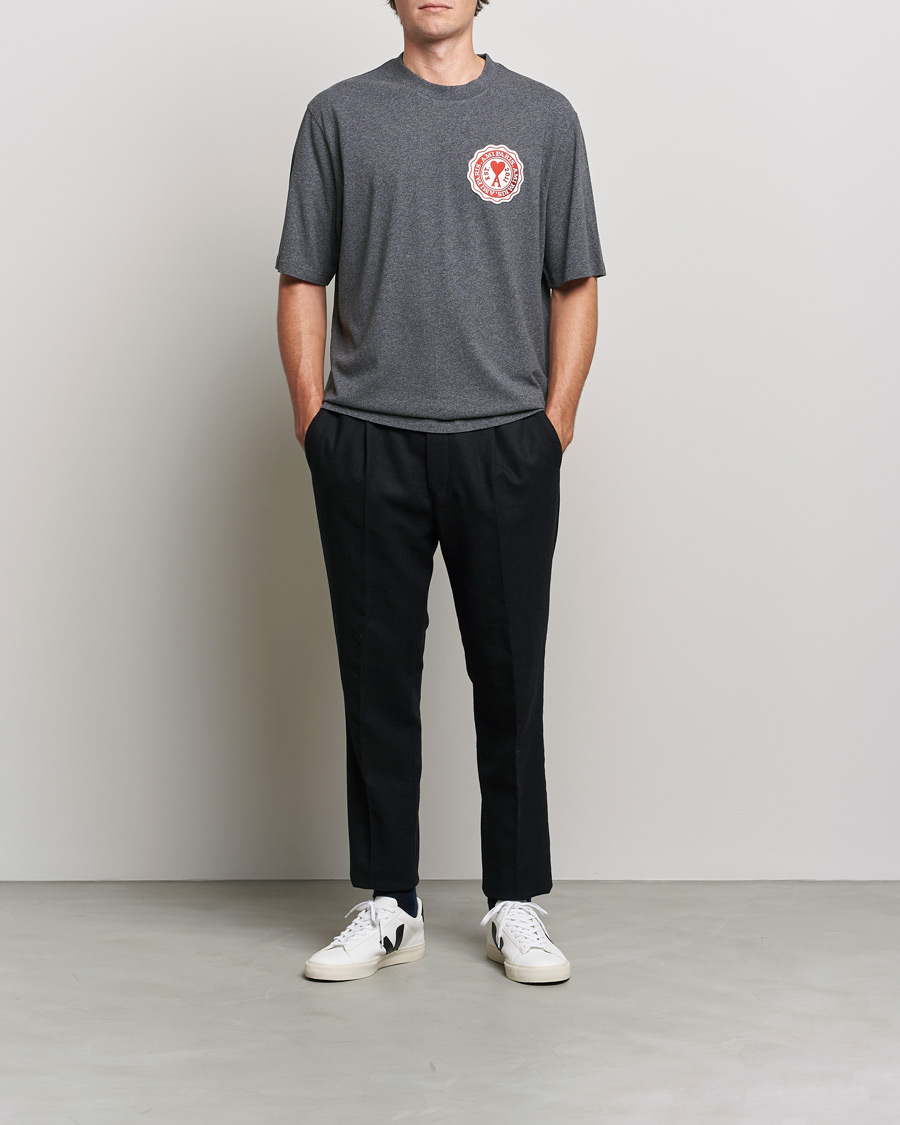 Herre | | AMI | France Patch T-Shirt Heather Grey