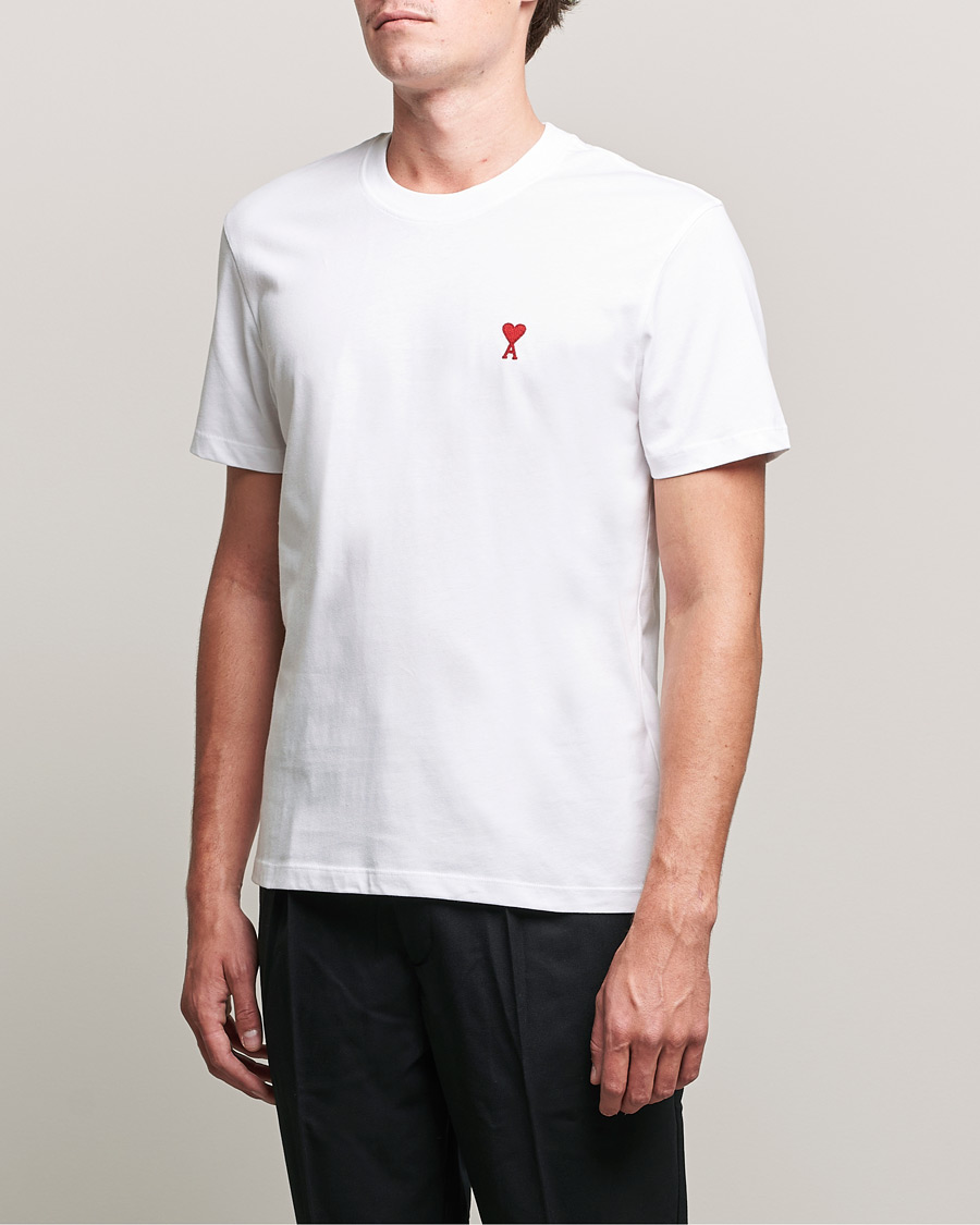 Herre | T-Shirts | AMI | Heart Logo T-Shirt White
