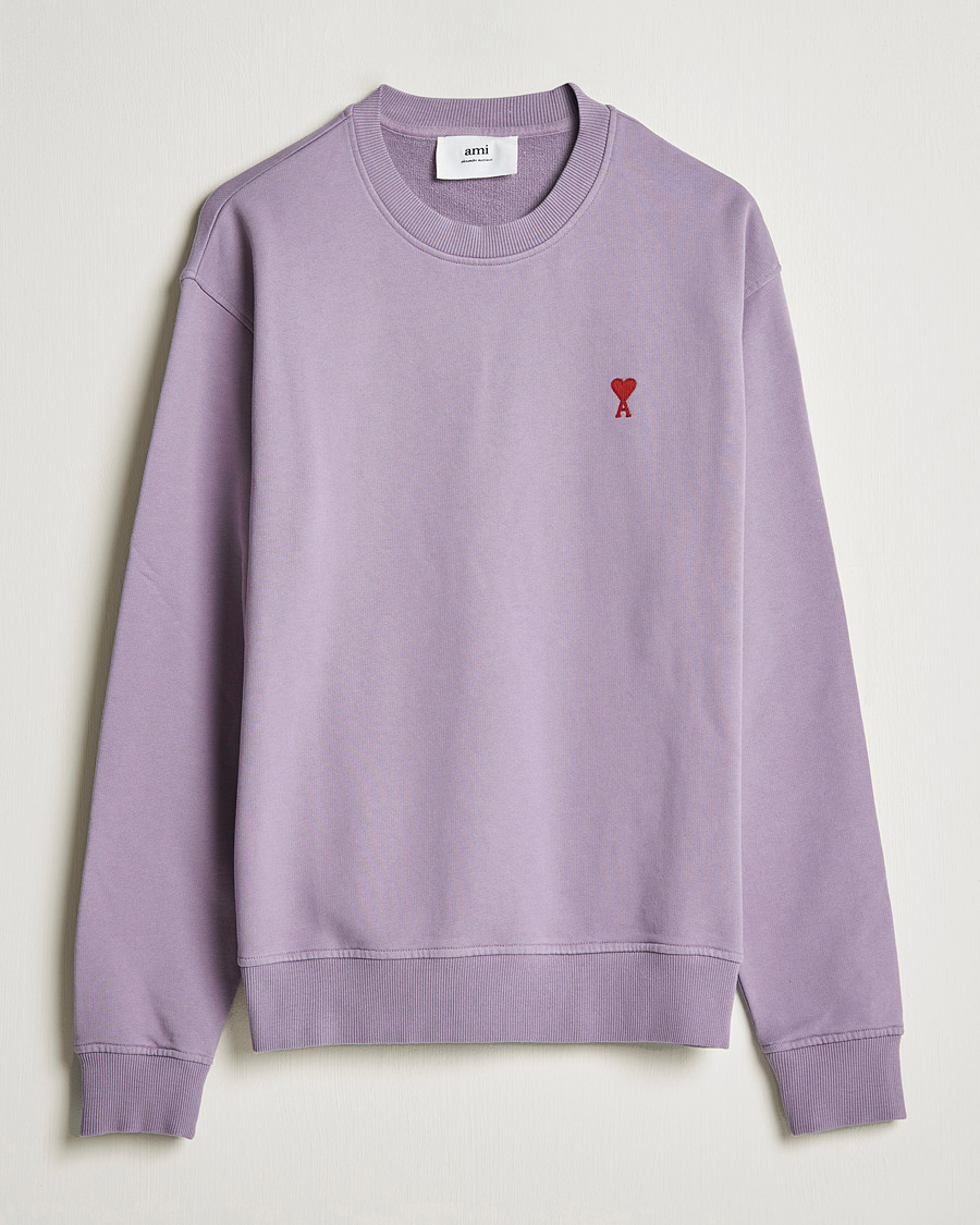 Herre | Trøjer | AMI | Heart Logo Sweatshirt Washed Purple