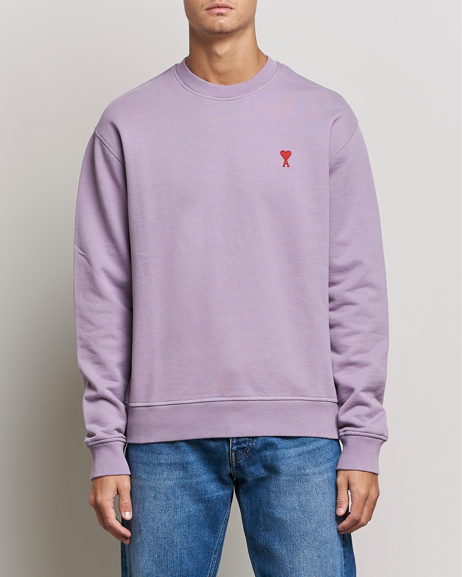 Herre | Trøjer | AMI | Heart Logo Sweatshirt Washed Purple