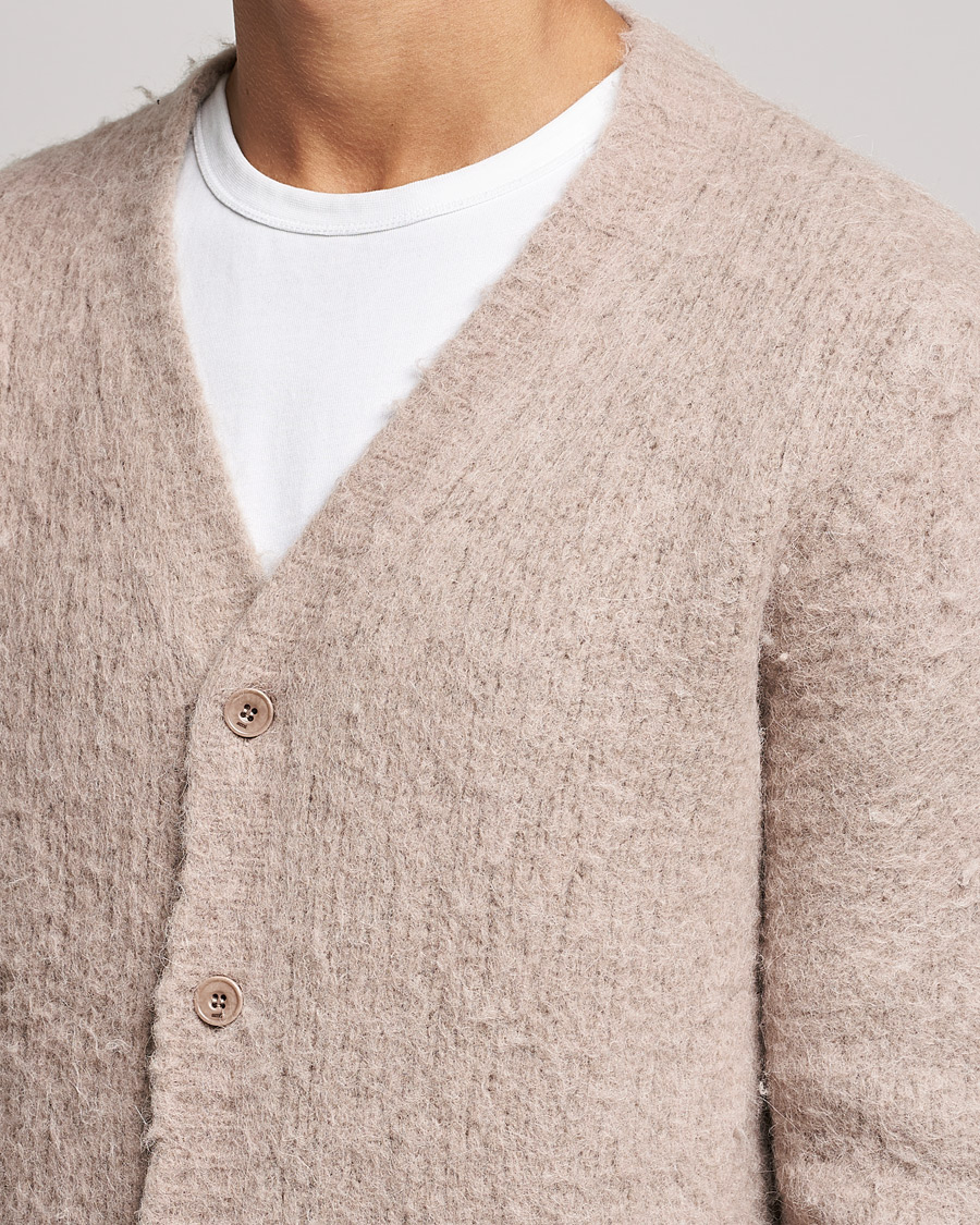 Herre | Trøjer | AMI | Brushed Wool Cardigan Beige