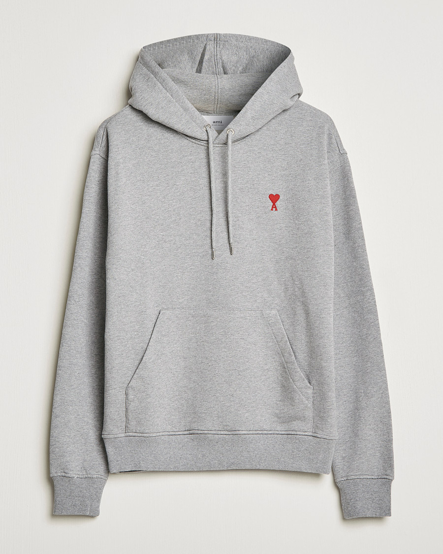 Herre | Trøjer | AMI | Heart Logo Hoodie Heather Grey