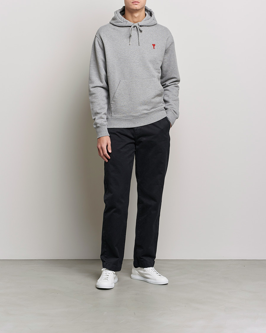 Herre | Trøjer | AMI | Heart Logo Hoodie Heather Grey