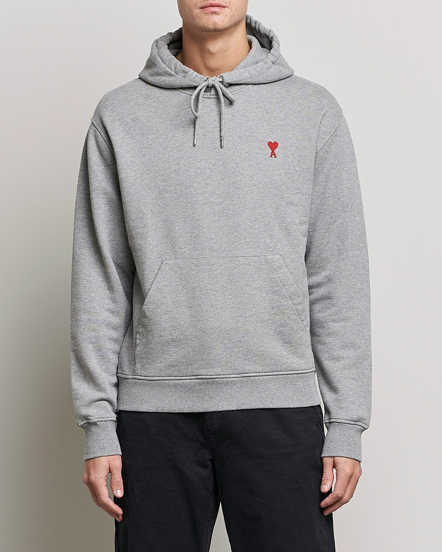 Herre | Trøjer | AMI | Heart Logo Hoodie Heather Grey