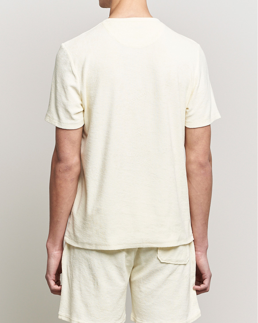 Herre | T-Shirts | Stenströms | Towelling Cotton T-Shirt Cream