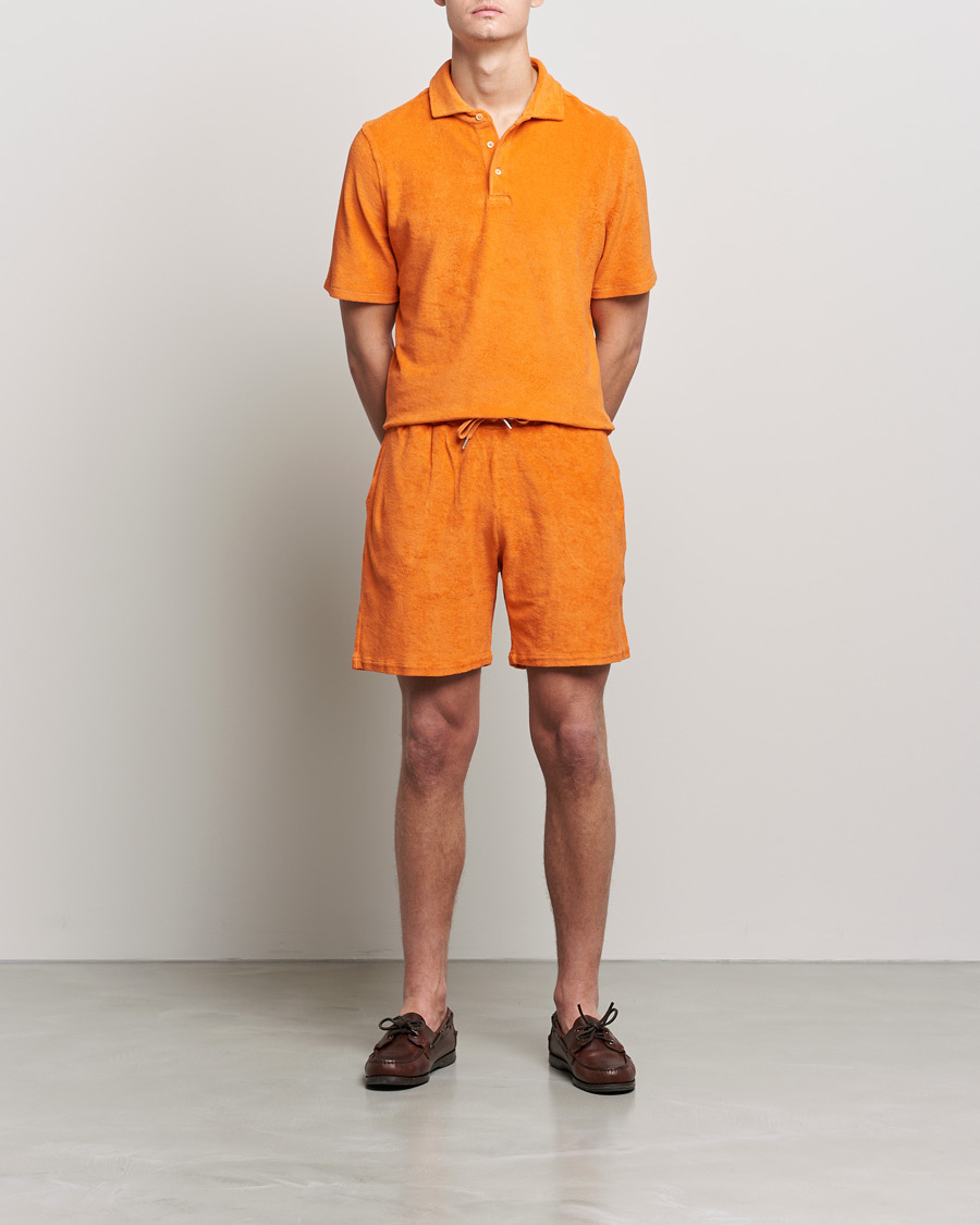 Herre | Shorts | Stenströms | Towelling Cotton Shorts Orange