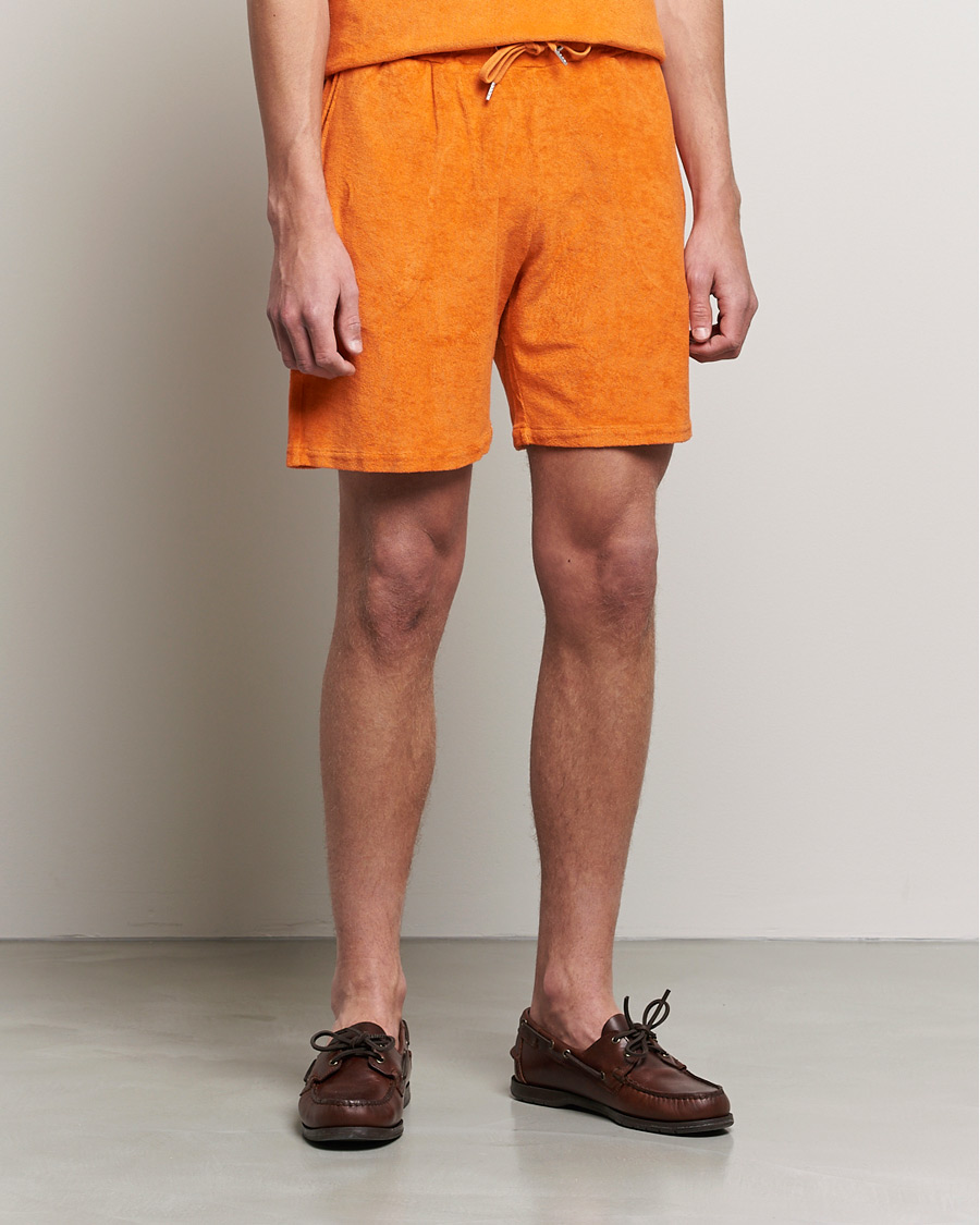 Herre | Shorts | Stenströms | Towelling Cotton Shorts Orange