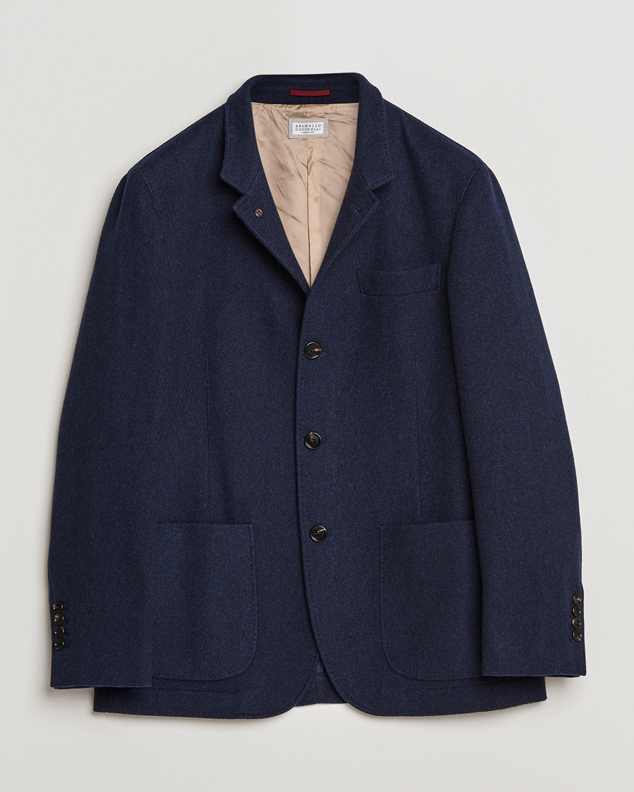Herre | Jakker | Brunello Cucinelli | Cashmere City Jacket Dark Blue